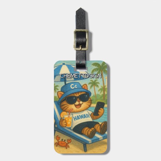 Cat 03 Kids ラゲッジタグ (正面縦)