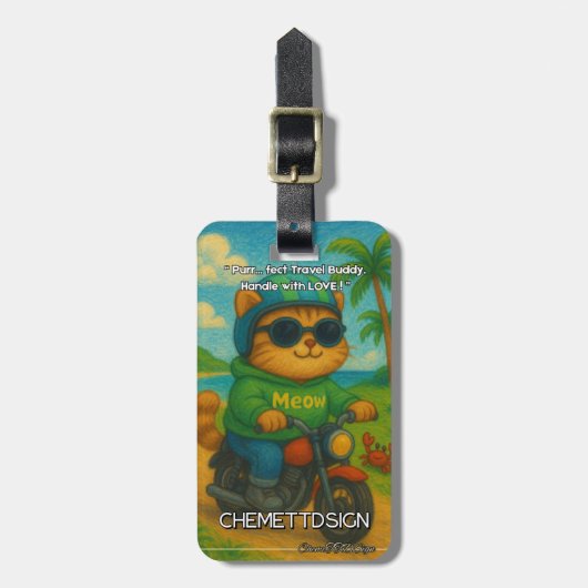 Cat 05 Kids ラゲッジタグ (正面縦)