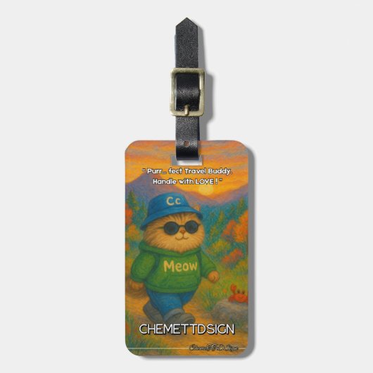 Cat 06 Kids ラゲッジタグ (正面縦)