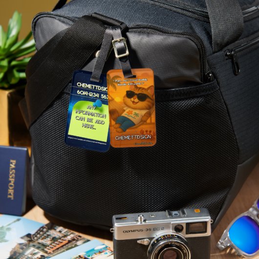 Cat 07 Kids ラゲッジタグ (正面&裏面)