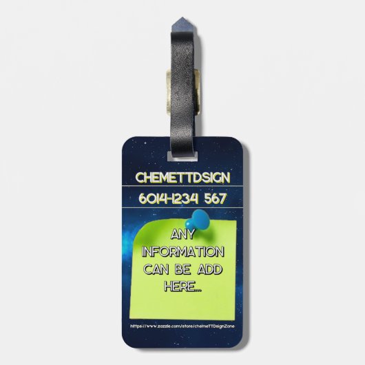 Cat 07 Kids ラゲッジタグ (裏面縦)