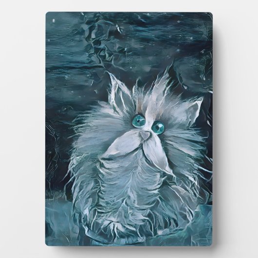 Cat 1 – あなたを見詰める フォトプラーク (正面)