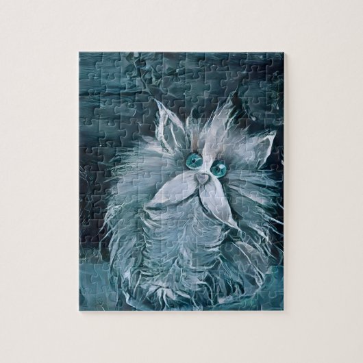 Cat 1 – ジグソーを見詰めるパズル ジグソーパズル (縦)