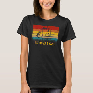 Cat 2022レトロCat I Do What I Want Cat 27 Tシャツ