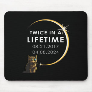 Cat 2024の太陽の皆既日食 マウスパッド