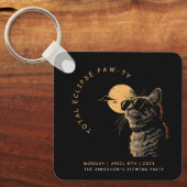 Cat 2024トータル太陽のEclipse表示パーティーInvi キーホルダー (正面)