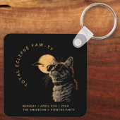 Cat 2024トータル太陽のEclipse表示パーティーInvi キーホルダー (裏面)