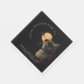 Cat 2024トータル太陽のEclipse表示パーティーInvi スタンダードランチョンナプキン (角)