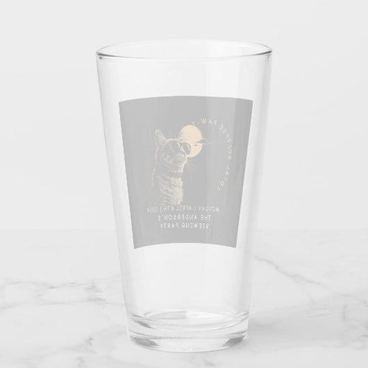 Cat 2024トータル太陽のEclipse表示パーティーInvi タンブラーグラス (裏面)