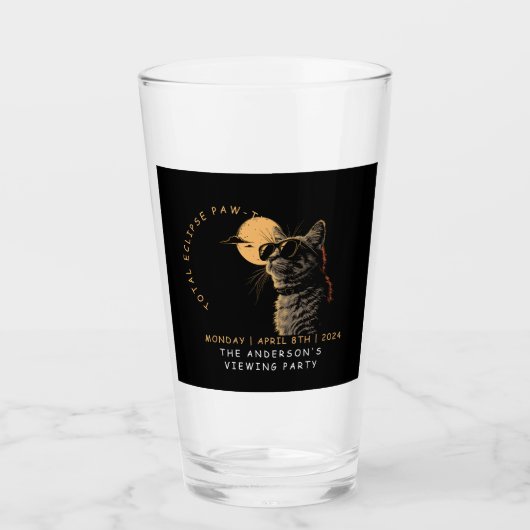 Cat 2024トータル太陽のEclipse表示パーティーInvi タンブラーグラス (正面)