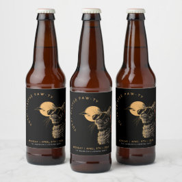 Cat 2024トータル太陽のEclipse表示パーティーInvi ビールラベル