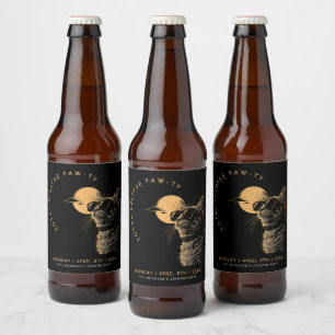 Cat 2024トータル太陽のEclipse表示パーティーInvi ビールラベル