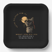 Cat 2024トータル太陽のEclipse表示パーティーInvi ペーパープレート (正面)