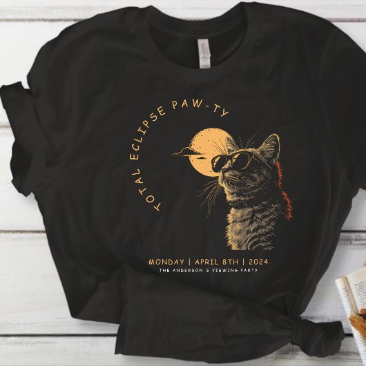 Cat 2024トータル太陽のEclipse表示パーティーInvi Tシャツ