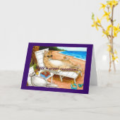 Cat 374ノートカード カード (黄色い花)