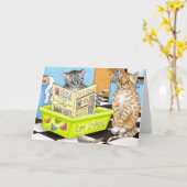 cat 464カード カード (黄色い花)