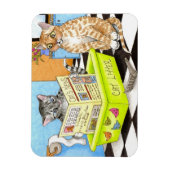 Cat 464フレキおもしろいシ磁石 マグネット (縦)