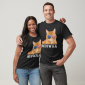 Cat 4 Of 7月Kitten Mericaアメリカ国旗 Tシャツ (ユニセックス)