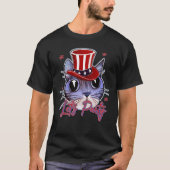 Cat 4th of July Patriotic Tシャツ (正面)