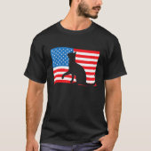 Cat 4th Of July US Flag Patriotic American Tシャツ (正面)