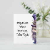 Cat 5アドベントパープルホリデーキットン ポストカード (スタンド正面)