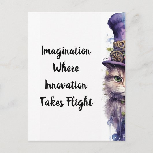 Cat 5アドベントパープルホリデーキットン ポストカード (正面)