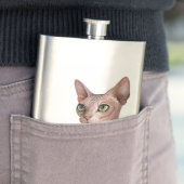 Cat 578 Sphynx white background フラスク (インサイチュ)