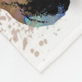 Cat 614ピンク青い蝶 フリースブランケット (角)