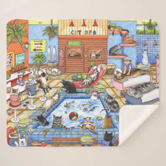 Cat 635キャットスパ シェルパブランケット (正面(横))