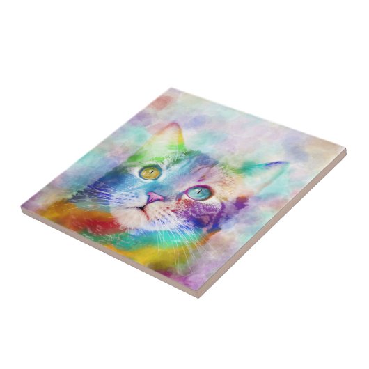 cat 663 multicolor cat タイル (側面)