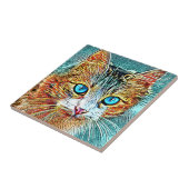 Cat 685ターコイズオレンジ タイル (側面)