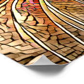 Cat 685ターコイズオレンジ ポスター (角)