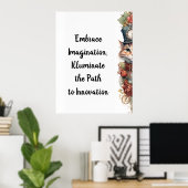 Cat 7クリスマスホリデーキットン ポスター (ホームオフィス)