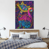 Cat 7 - Lucky no 7 キャンバスプリント (インサイチュ (寝室))