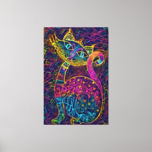 Cat 7 - Lucky no 7 キャンバスプリント (正面)