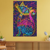 Cat 7 - Lucky no 7 キャンバスプリント (インサイチュ (リビング))