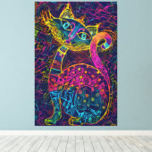 Cat 7 - Lucky no 7 キャンバスプリント (インサイチュ (ウッドフロア))