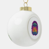 Cat Abduction Squad  Funny Alien Kitty Sci-Fi セラミックボールオーナメント (左)