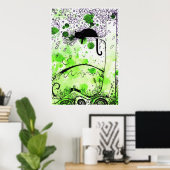 Cat Aloft – ポスタープリント ポスター (ホームオフィス)