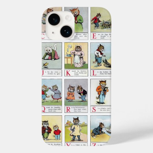 Cat Alphabet, Louis Wainケース・メイドiPhoneケース Case-Mate iPhoneケース (裏面)