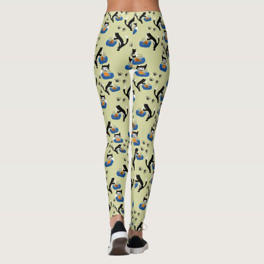 Cat and a Fishbowl Leggings レギンス (裏面)