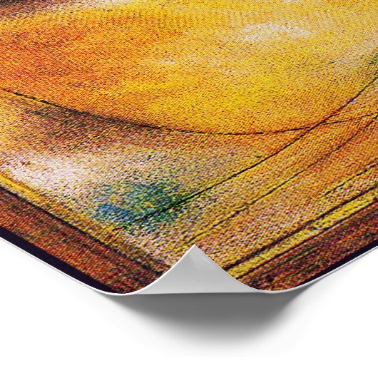 Cat and Bird - Abstract Art Poster Print ポスター (角)