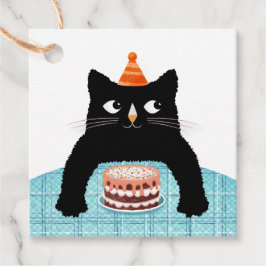 Cat and birthday cake フェイバータグ