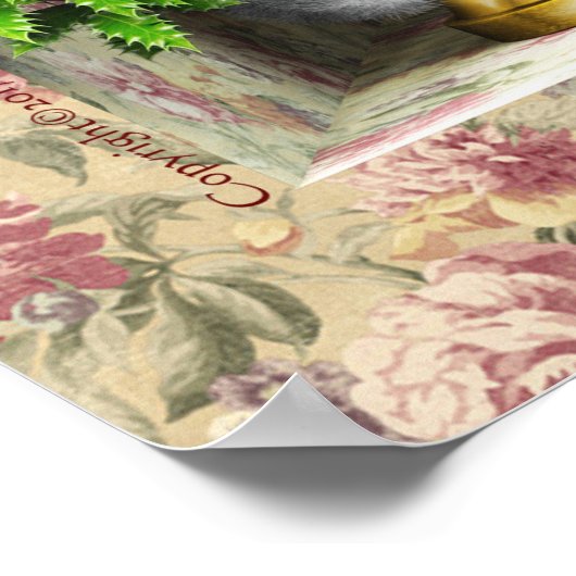 Cat and Christmas stuff ポスター (角)