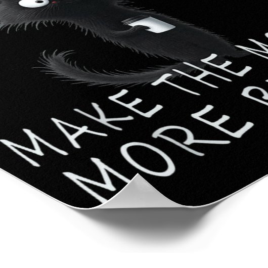 Cat And Coffee Tee Design, Funny-cat Morning Humor ポスター (角)