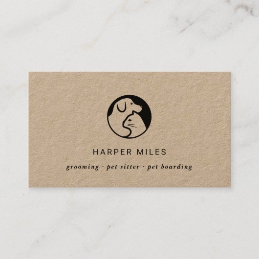 cat and dog logotype 名刺 (正面)