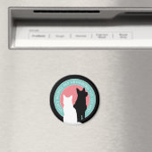 Cat and Dog Mobile Pet Groomer マグネット (インサイチュ (食洗機))