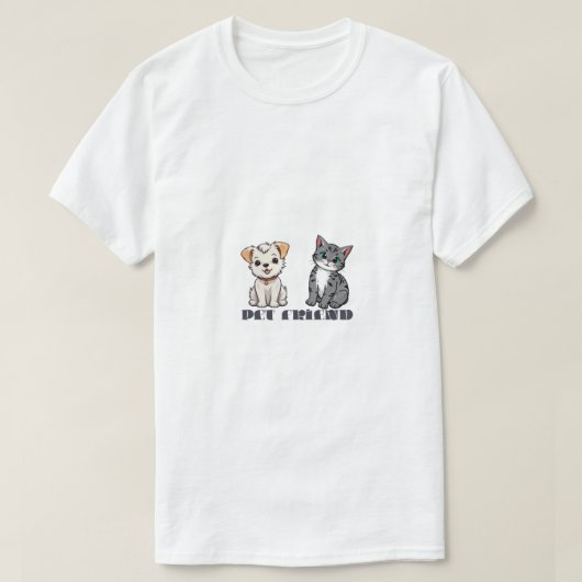 Cat and dog  tシャツ (デザイン正面)