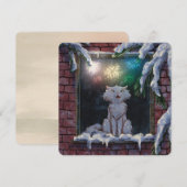 Cat and fireworks - card - by Monika Marzec ノートカード (正面/裏面)