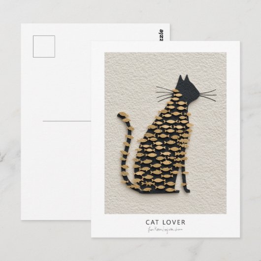 Cat and Fish v11 ポストカード (正面/裏面)